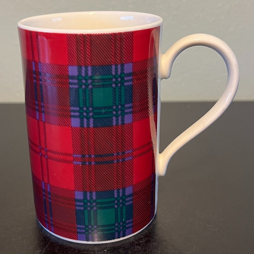 Vintage Dunoon Scotland Lindsay Tartan Mug | Original Argyll Factory Stoneware